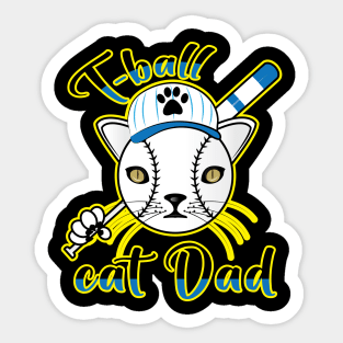 T-Ball Cat Dad Sticker